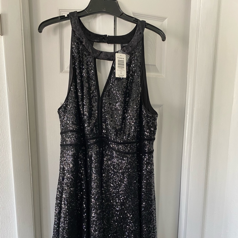 TORRID special occasion black, sequin, dress!
